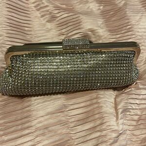 Gold Bling clutch purse with gold chain strap